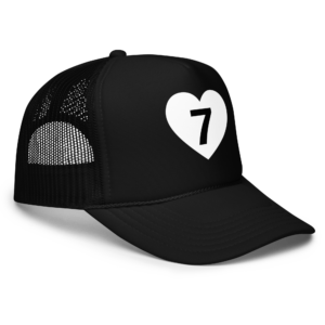 All Black Trucker Hat - Seven Of Heart