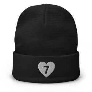 Black Beanie - Seven Of Heart
