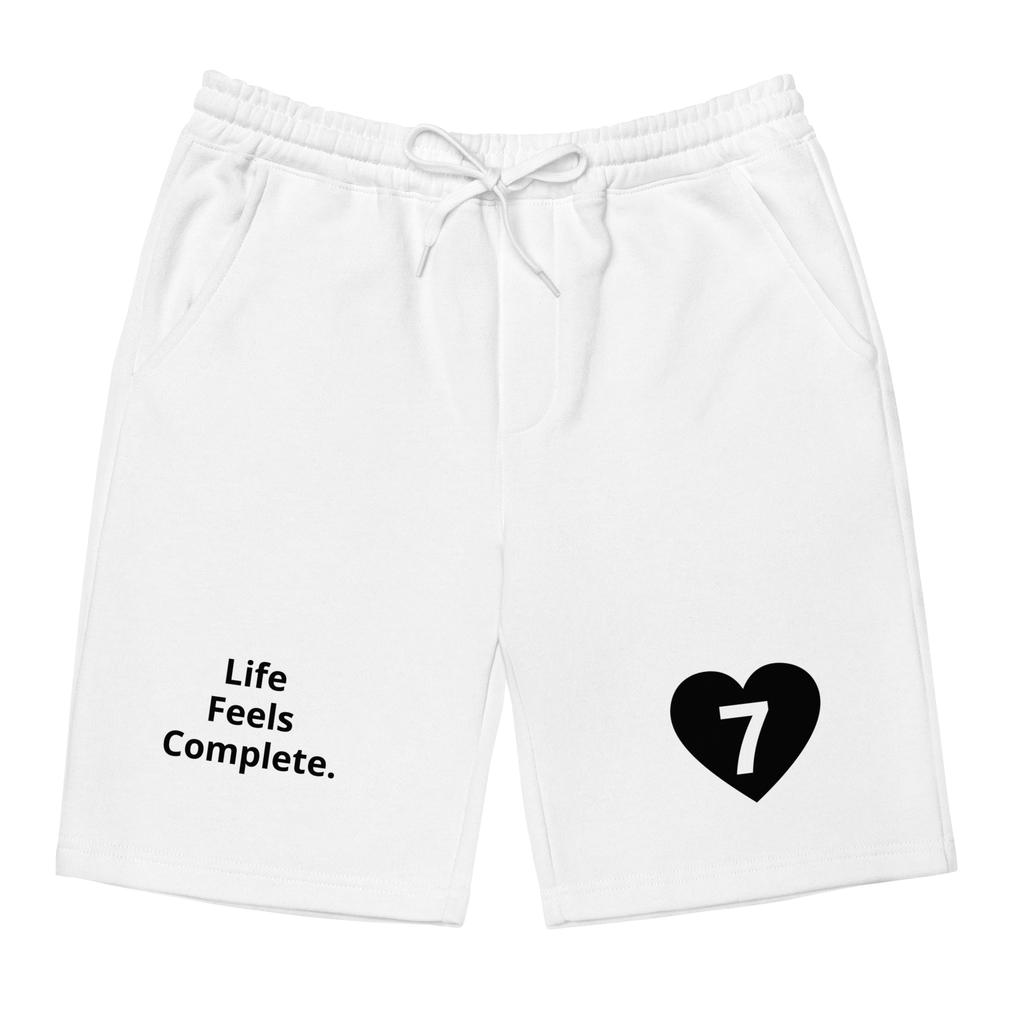 White Shorts Life Feels Complete - Seven Of Heart