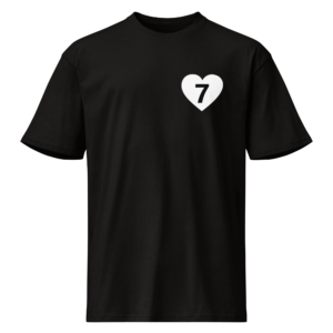 Black Tee - Seven Of Heart