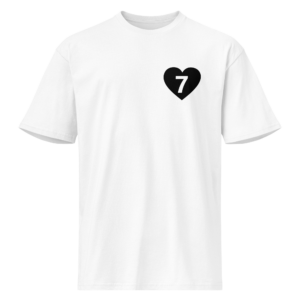 White Tee - Seven Of Heart
