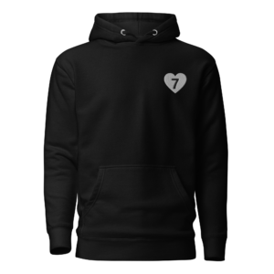 Black Hoodie - Seven Of Heart
