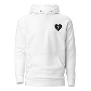 White Hoodie - Seven Of Heart