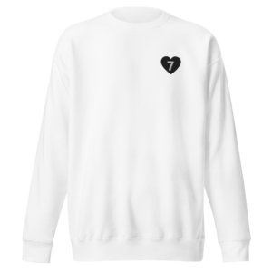 White Sweatshirt - Seven Of Heart