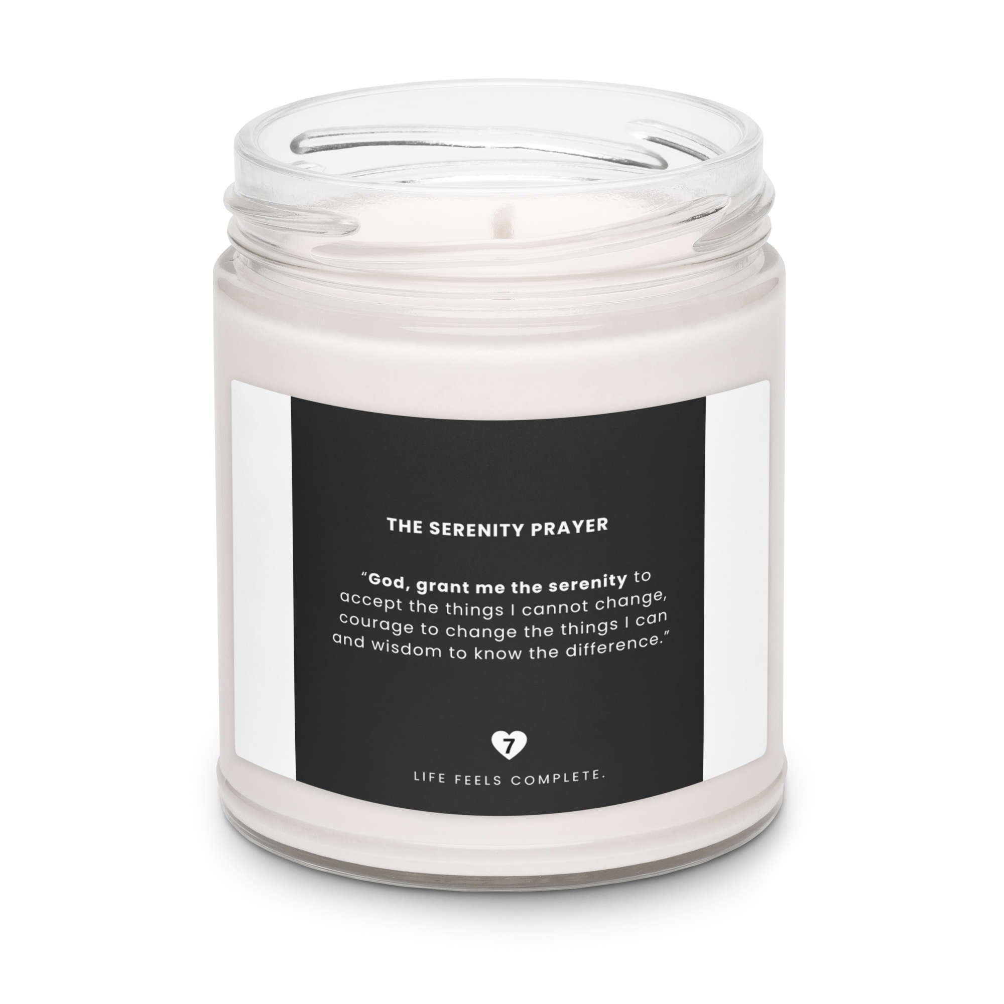 Seven Of Heart - Serenity Prayer Candle - Image 2