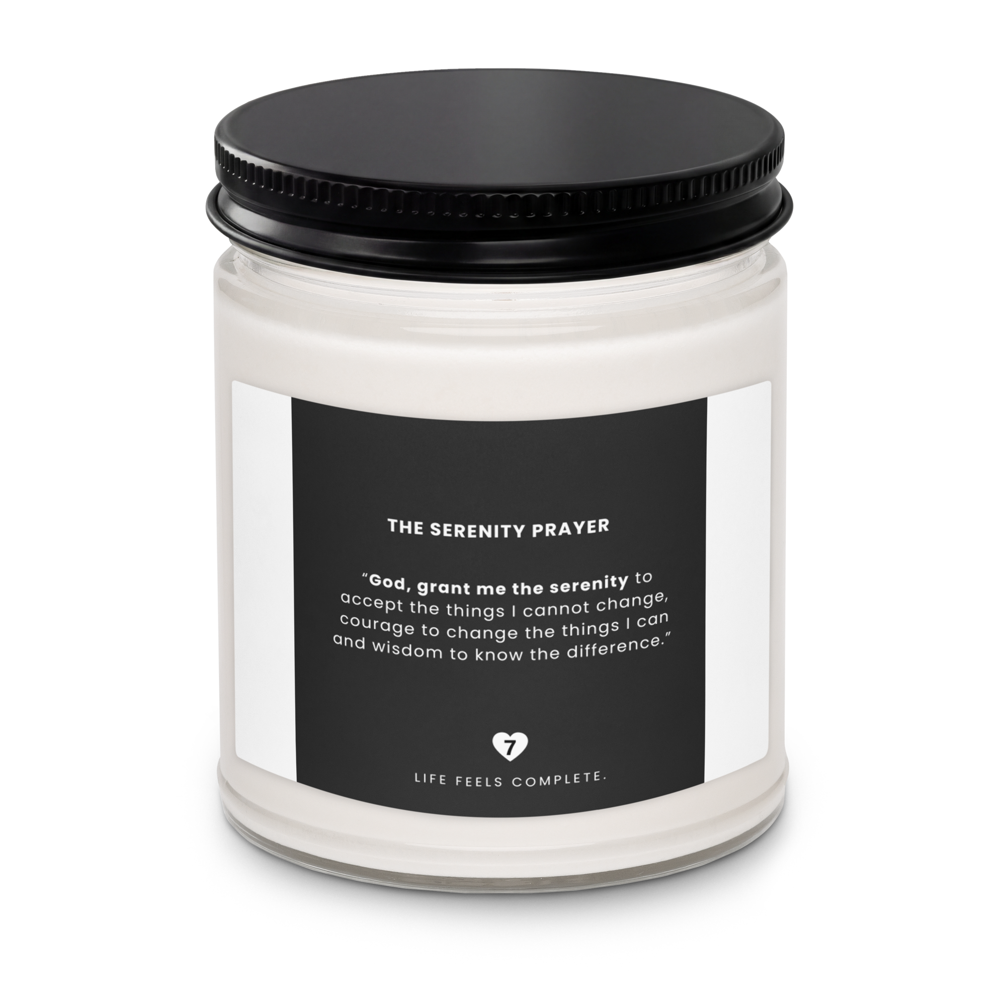 Seven Of Heart - Serenity Prayer Candle